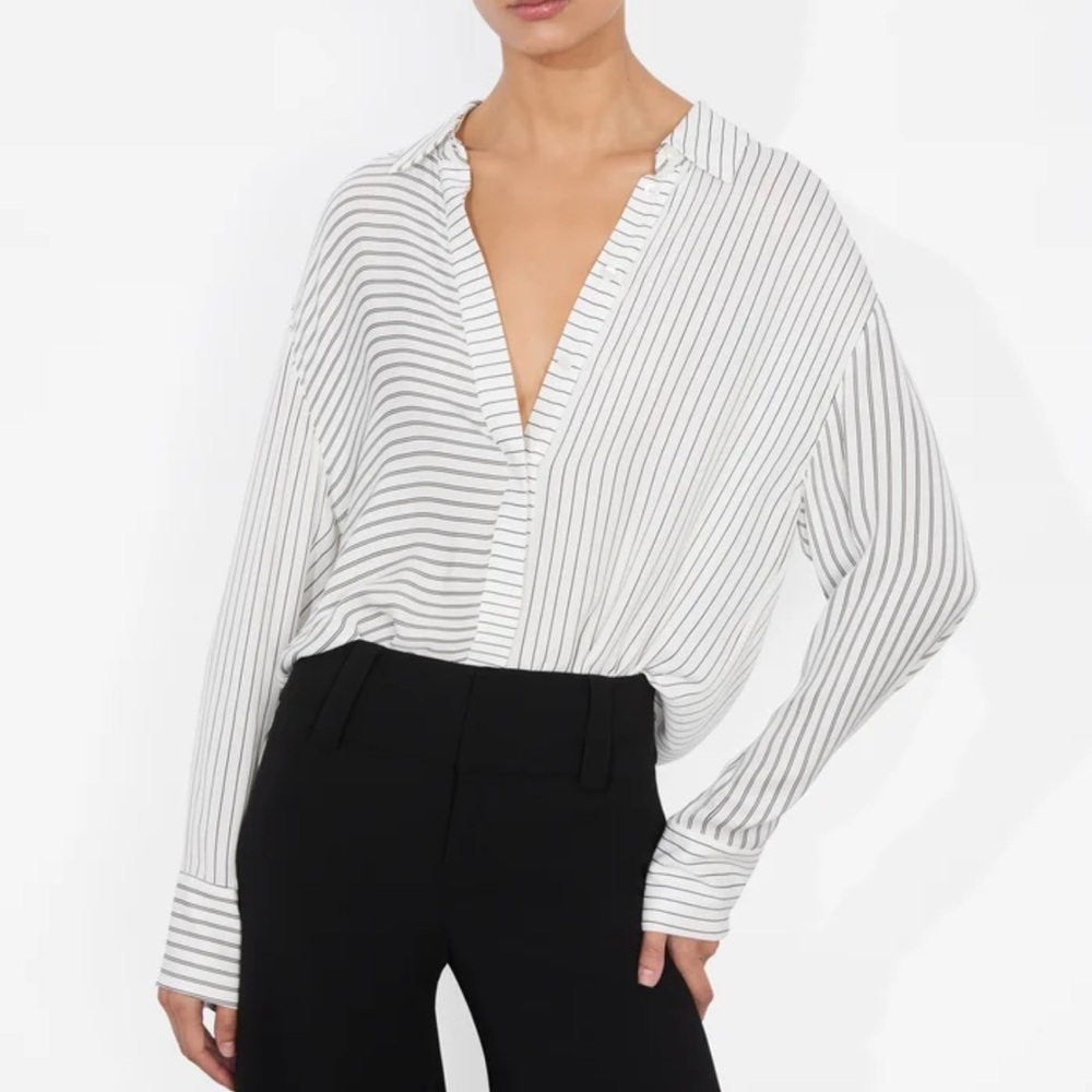 Alice and Olivia Dimitra oversized button down
